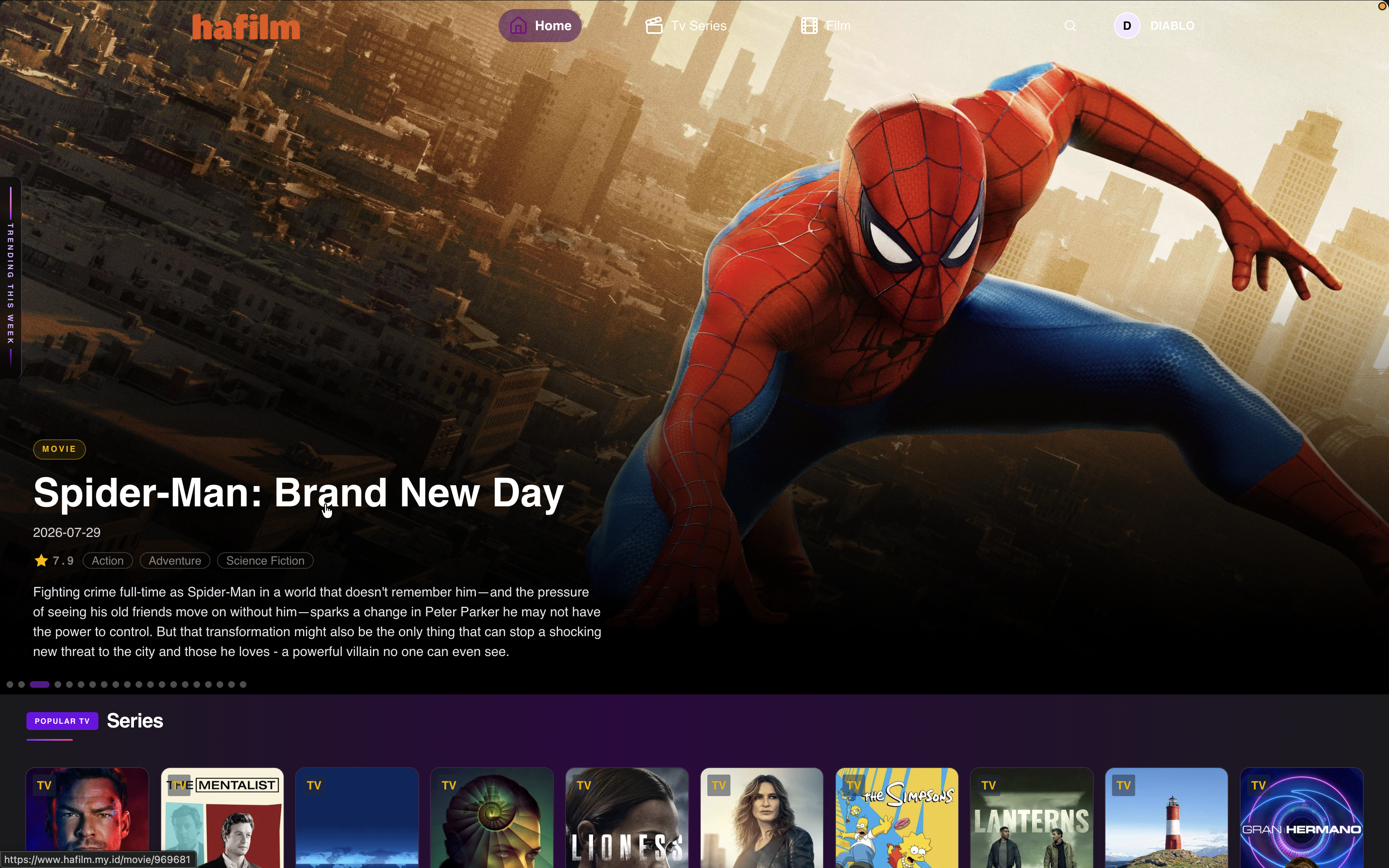 Open source movie streaming app